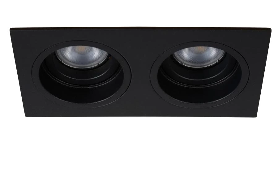 Lucide EMBED - Inbouwspot - 2xGU10 - Zwart - uit
